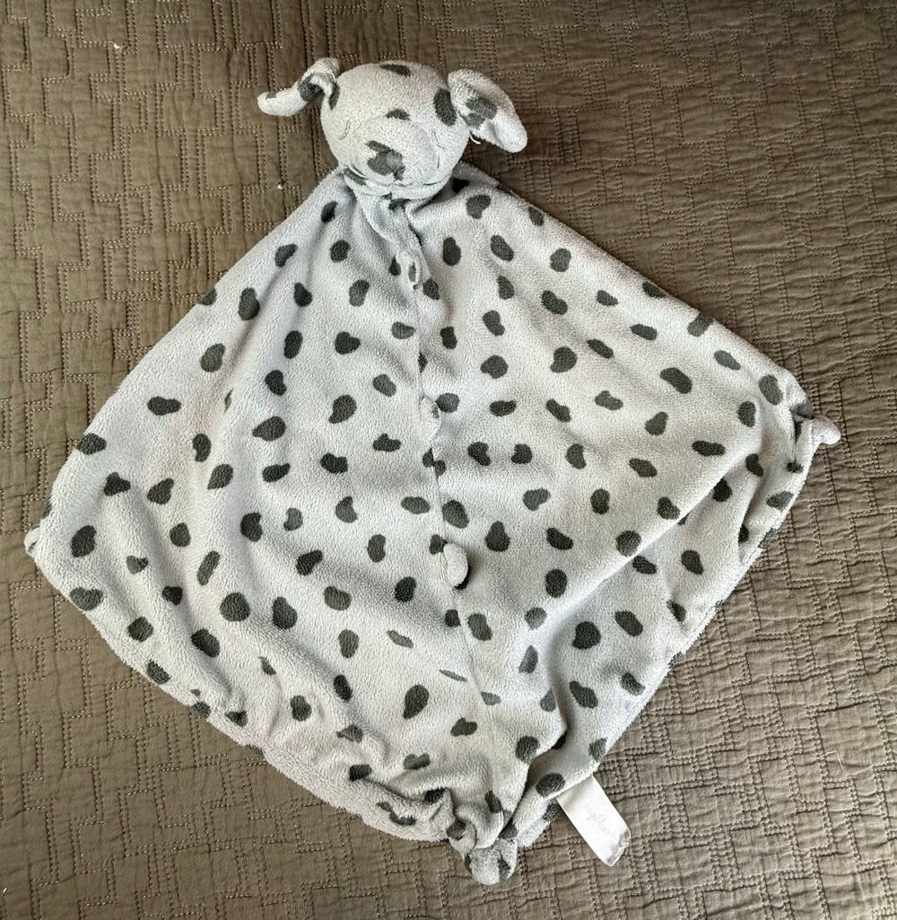Angel Dear Puppy Dog Lovey Gray Spot Dog Dalmatian Security Blanket Soother